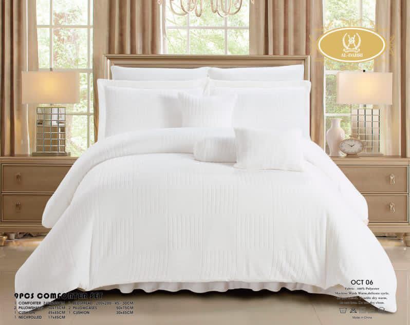 OCT Striped Velvet Comforter Set | نفرين