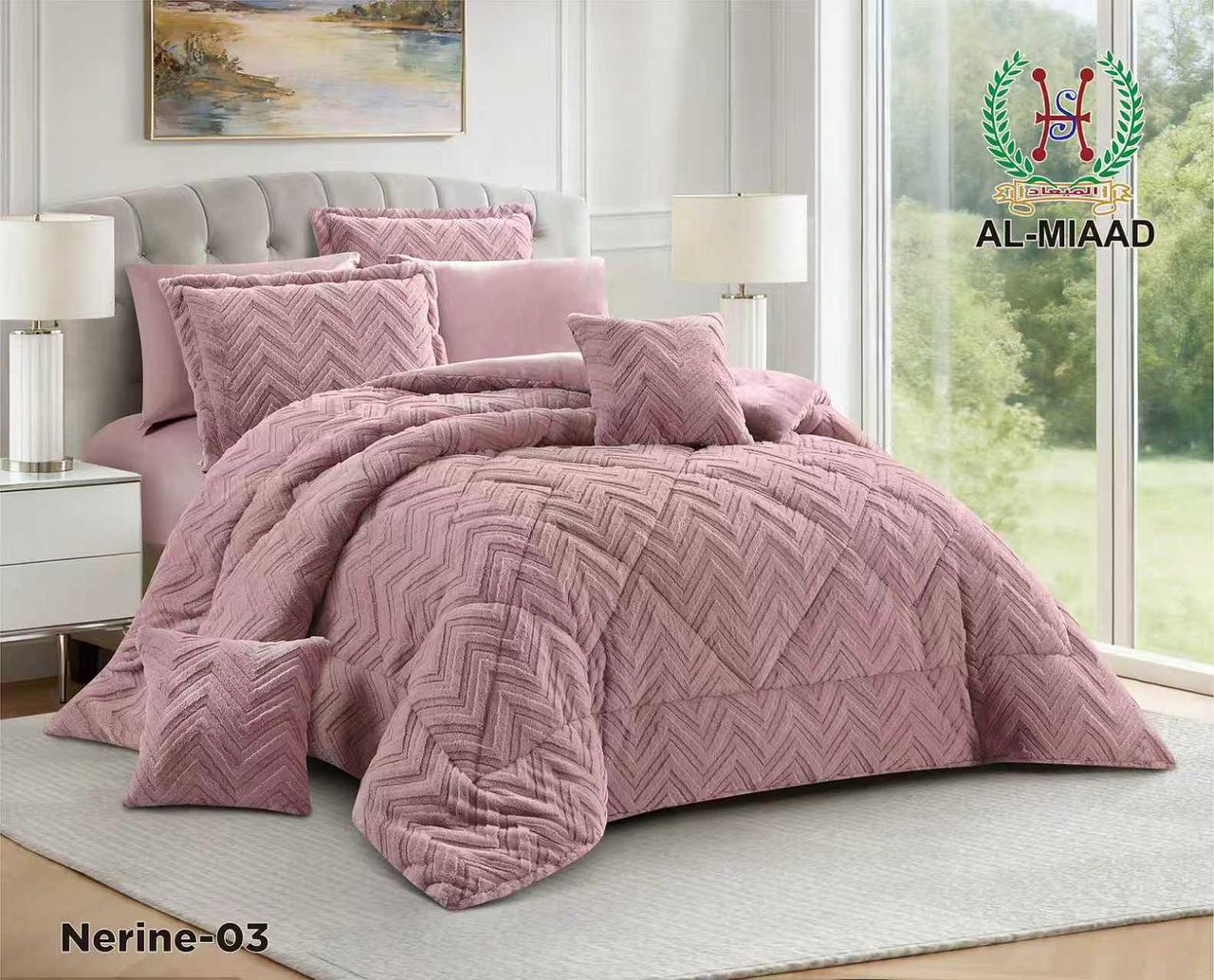 NERIN Winter Rabbit Fur Comforter Set | 8 قطع نفرين