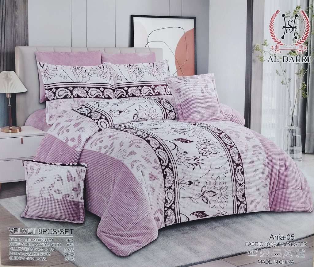 ANJA  Velvet Comforter Set | طقم لحاف فاخر من المخمل – أنجا